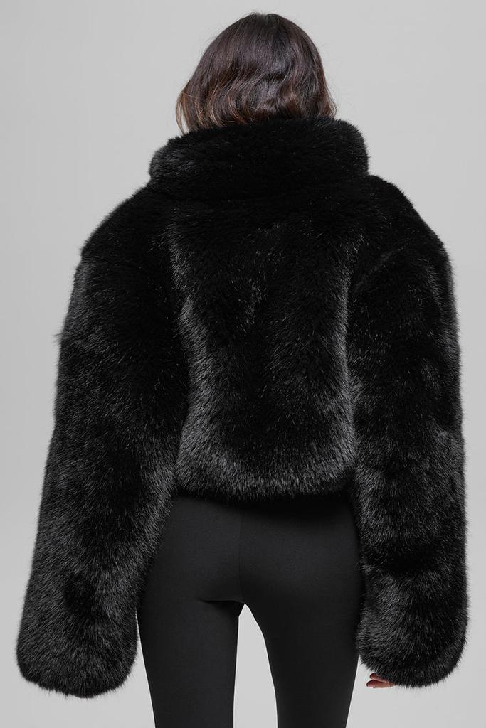Opulent Faux Fur Cropped Jacket - Winter Frost – On Sale Now with