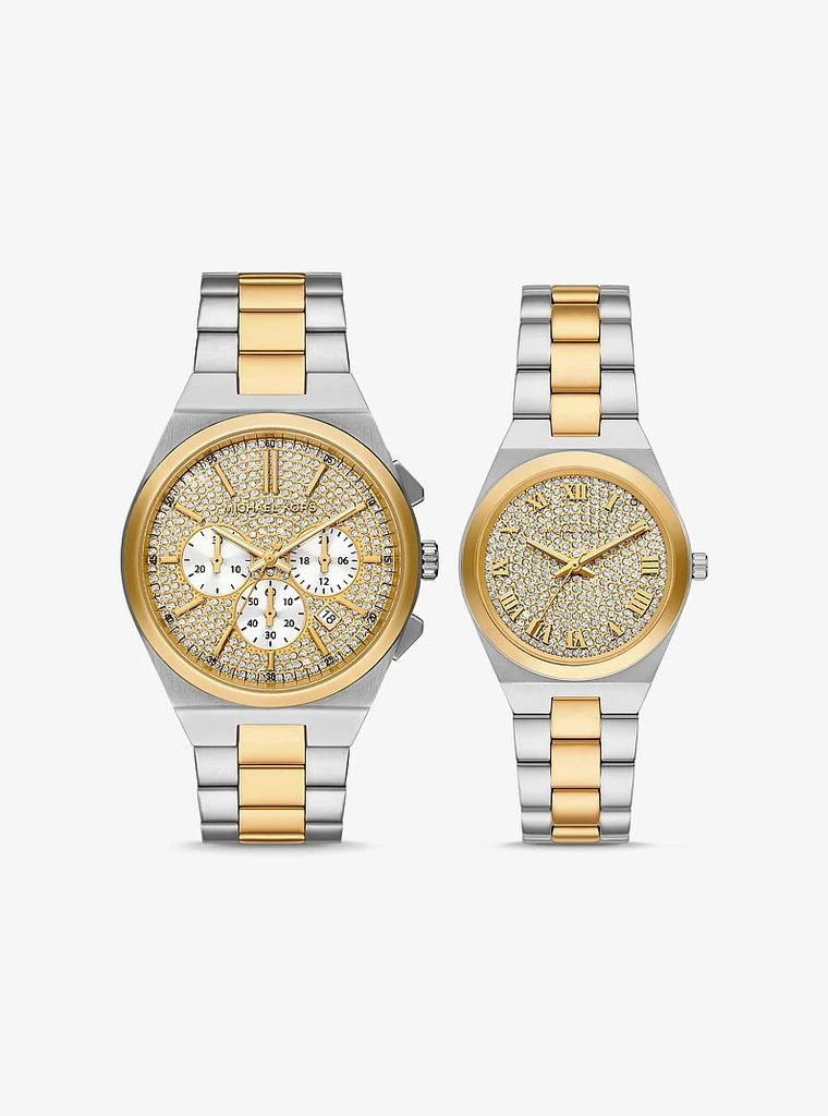 Michael Kors Gold Pave Dial Stainless Steel Watch Quartz NWT Michael Kors Gold Pave Dial Stainless Steel Watch Quartz NWT main image 4