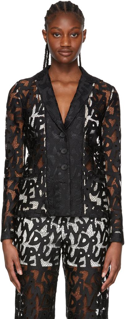 Puppets and Puppets Black Polyester Blazer