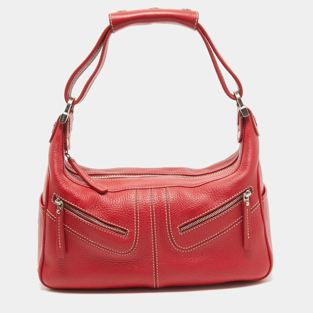 Tod's Tod's Red Leather Milky Hobo 1