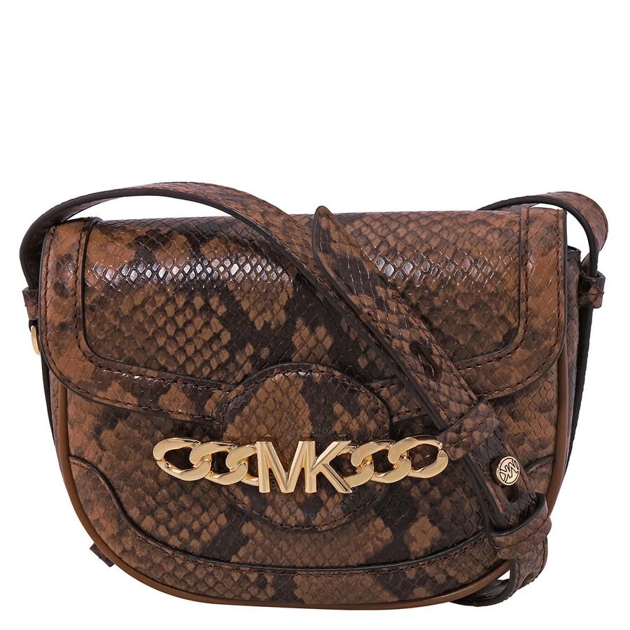 Michael Kors Snakeskin Effect Saddle Crossbody Bag 1