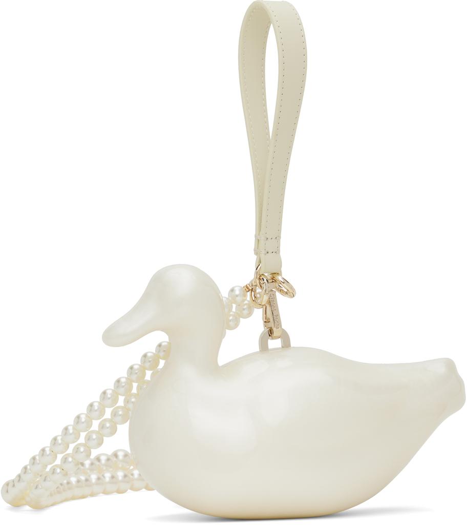 Simone Rocha Off-White Pearl Duck Clutch