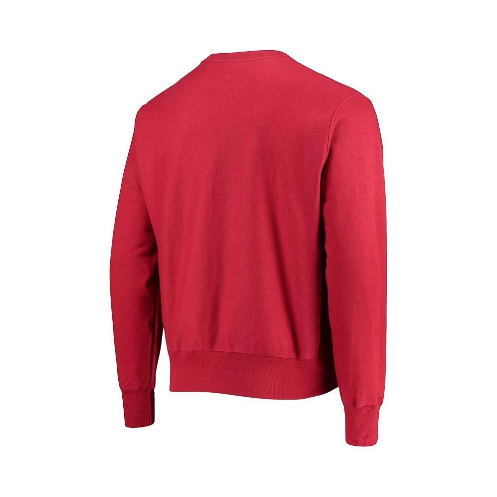Champion Men's Crimson Indiana Hoosiers Vault Logo Reverse Weave Pullover Sweatshirt 4