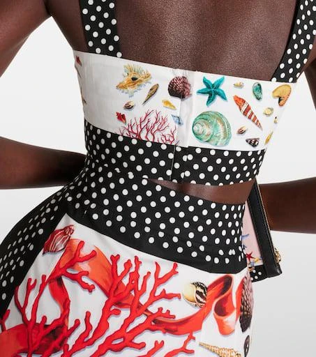 Dolce 
Gabbana Capri polka-dot printed cotton bra top 5
