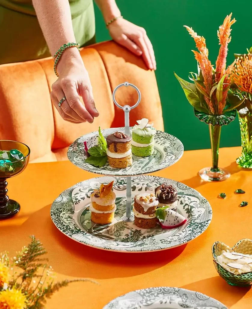 Spode Heritage Green Italian 2-Tier Cake Stand 3