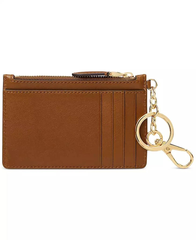 Ralph Lauren Full-Grain Leather Key-Ring Small Zip Card Case 2