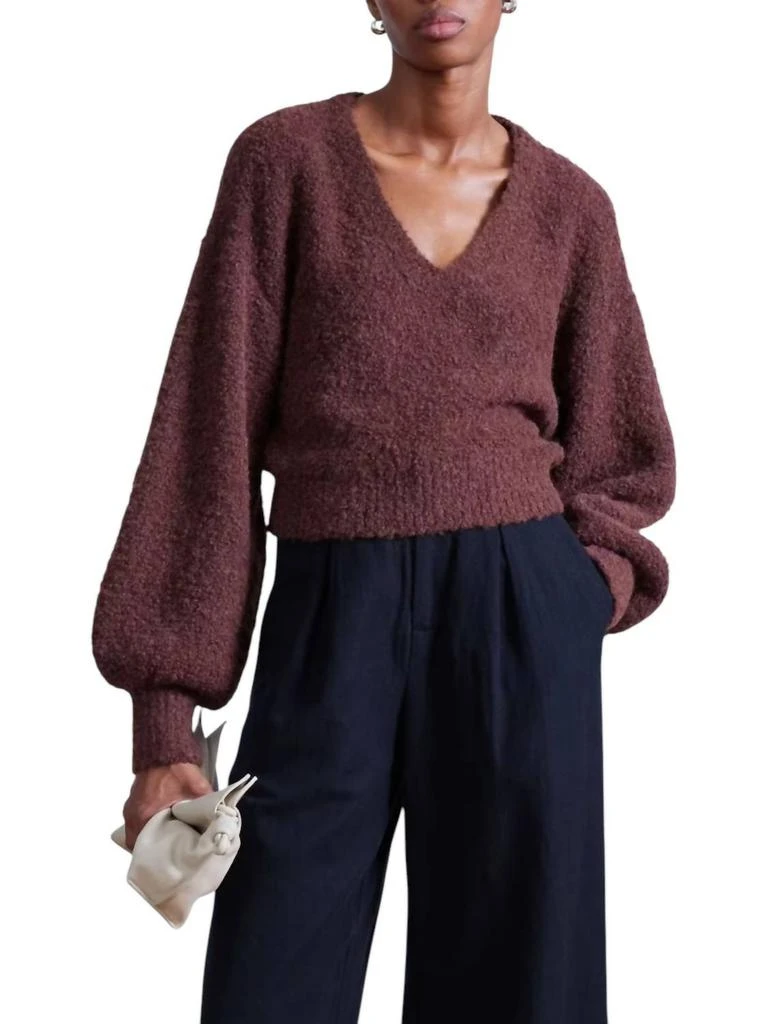 Apiece Apart Apiece Apart - Soft Textural V-Neck Top 1
