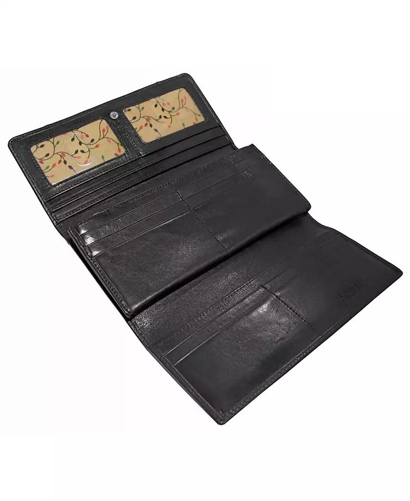 Mancini Leather Goods Casablanca Collection RFID Secure Ladies Trifold Wallet 3