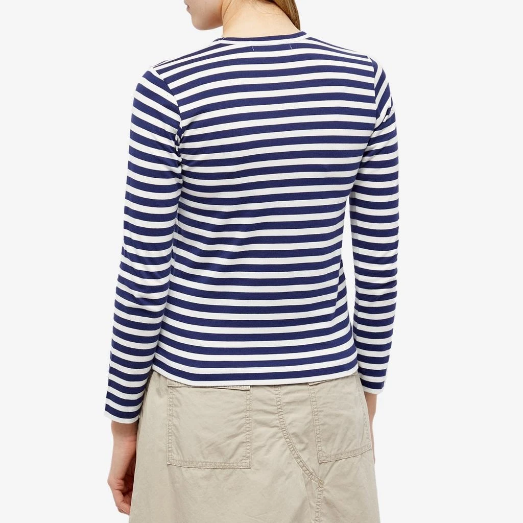 Comme des Garcons Comme des Garçons Play Invader Heart Stripe Long Sleeve T-Shirt 3