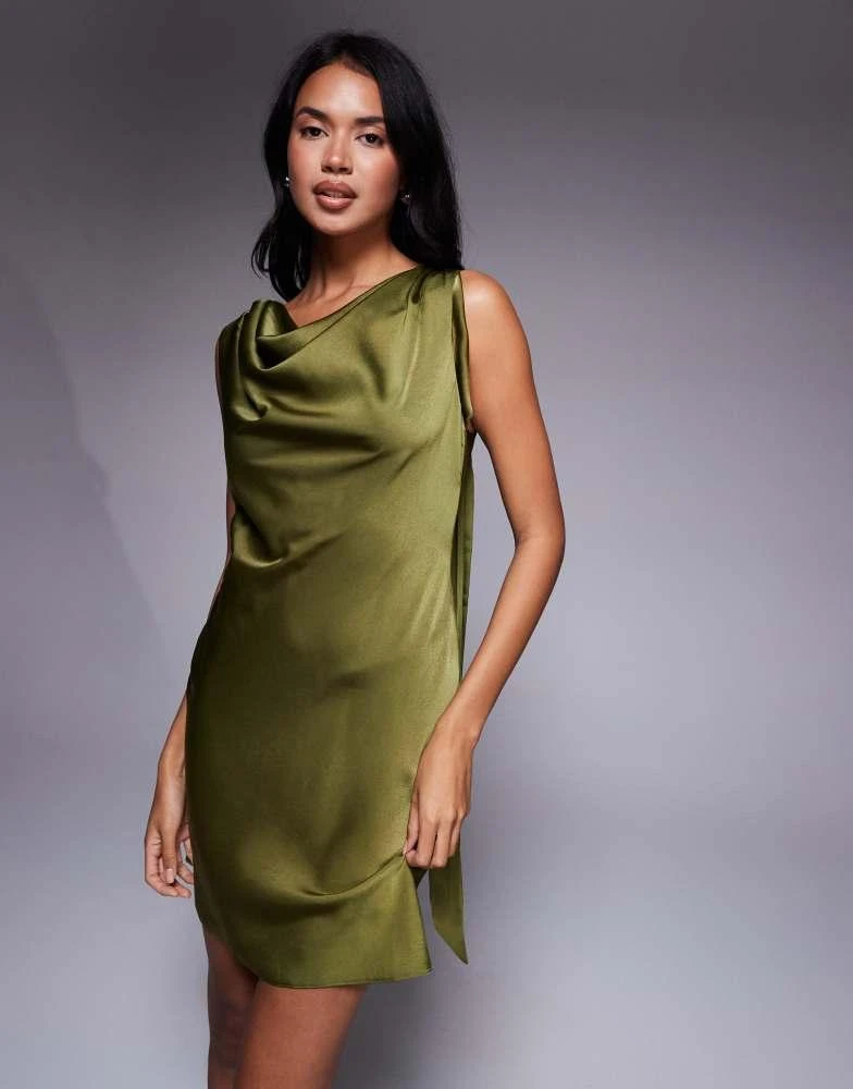 knee length dresses for ladies Use Somebody Mini Dress Olive main image 0