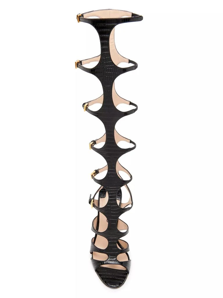 Tom Ford Tejus 130MM Knee-High Printed Leather Sandals 4