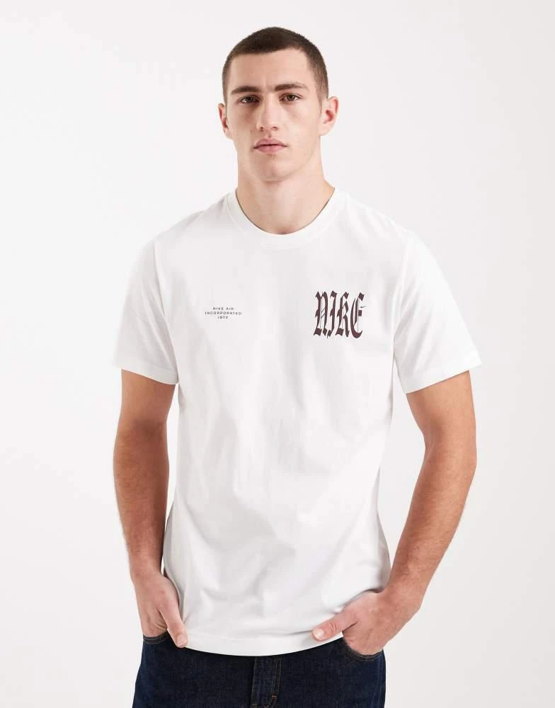 NIKE Nike Club graphic back print t-shirt in white 3