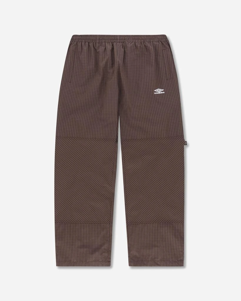 Umbro Men's Mini Check Double Knee Pants Brown 1