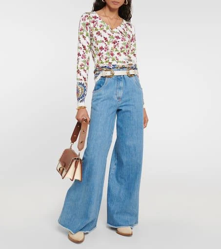 ETRO Printed silk-blend sweaters 2