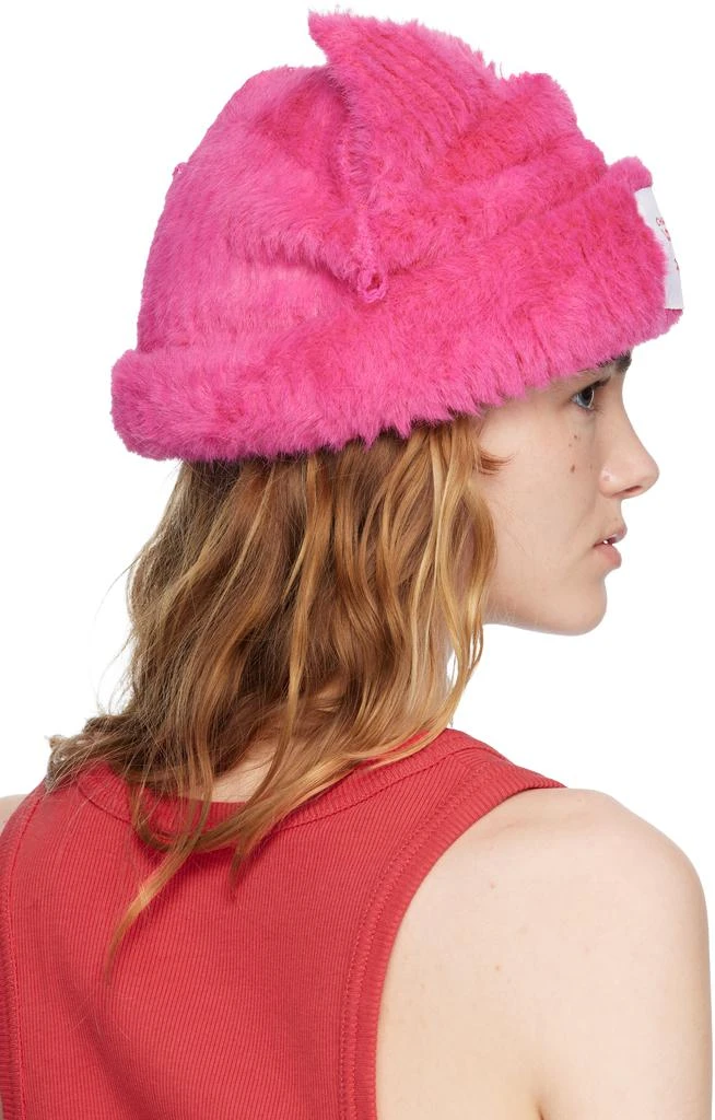 Charles Jeffrey Loverboy Pink Fluffy Chunky Ears Beanie 3