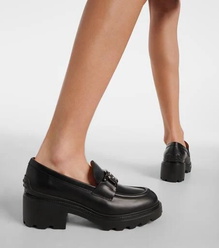 Tod's Leather loafer pumps 7