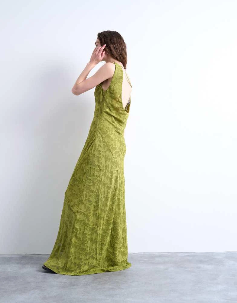 Shop Topshop devore occasion twist shoulder midi dress in green on Sale at  BeyondStyle  Get 56% Off Topshop devore occasion twist shoulder midi dress  in green with Limited-Time Flash Deals, Exclusive