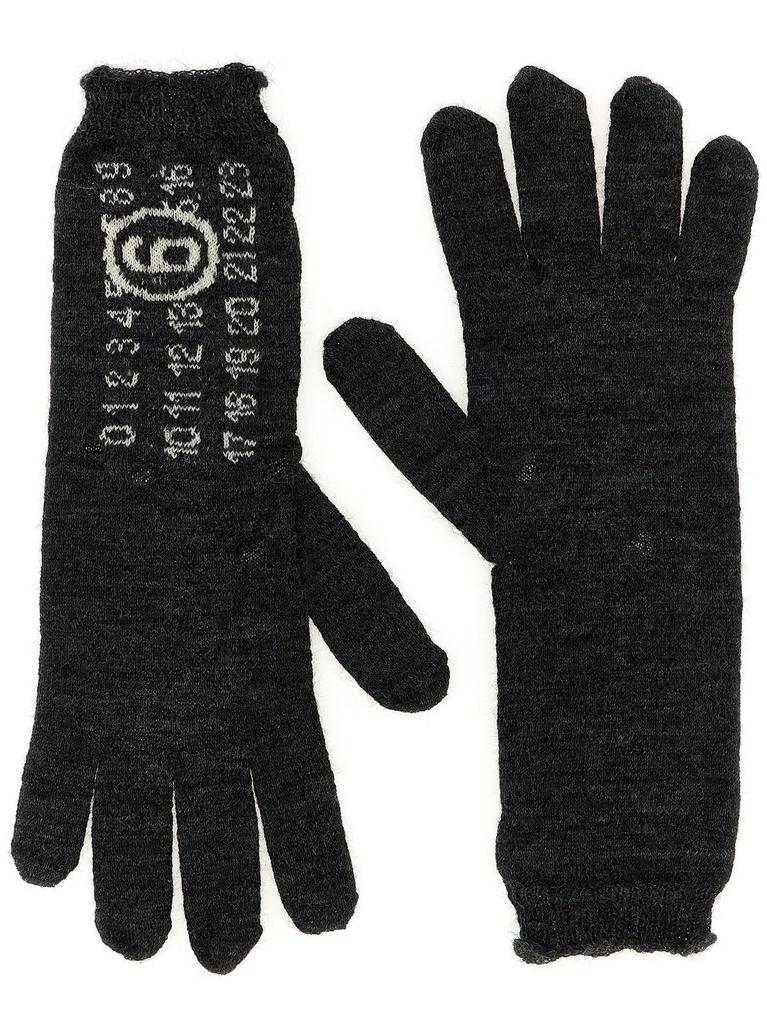 MM6 MM6 Maison Margiela Numbers-Motif Gloves
