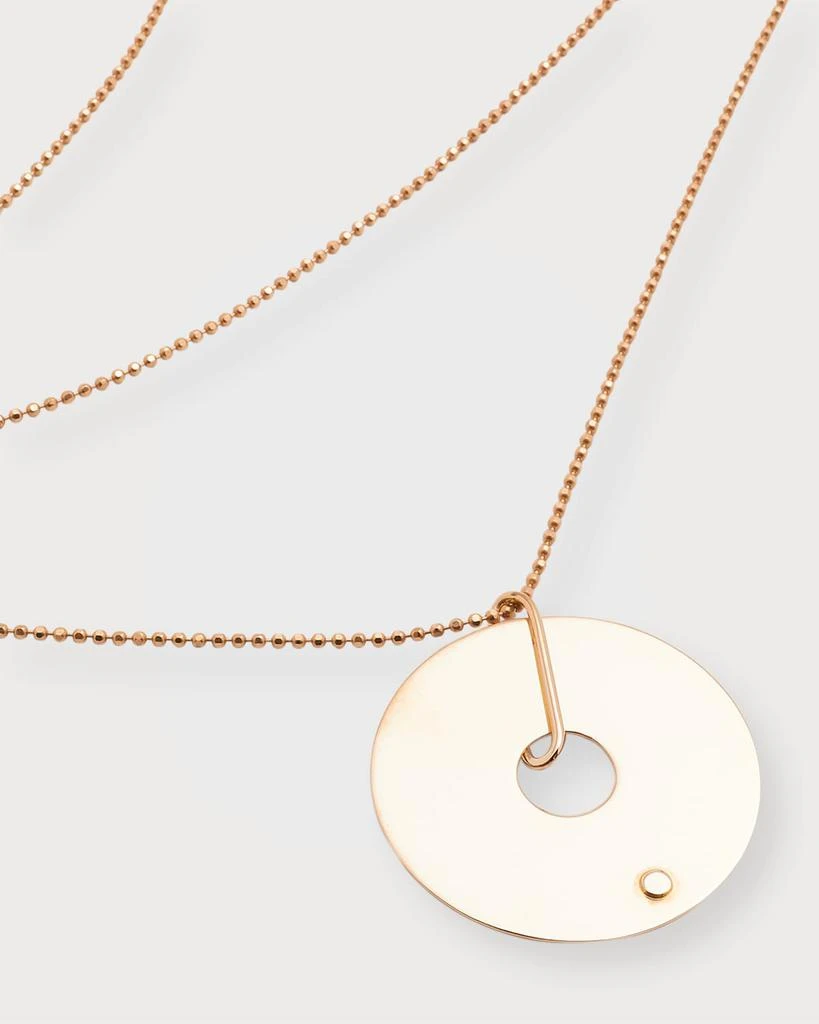 Ginette NY 18K Rose Gold Donut On Chain Necklace 3