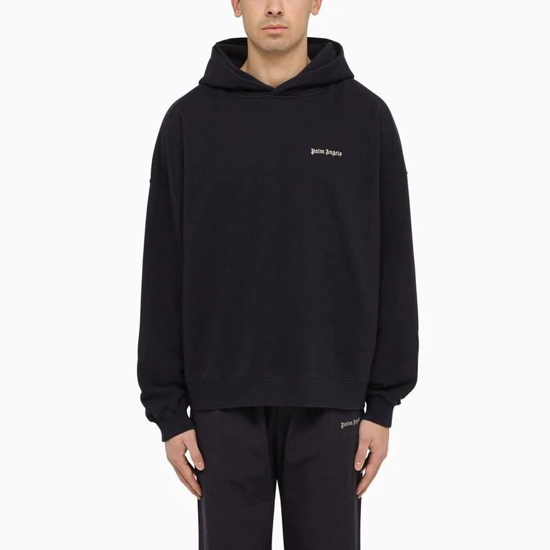 Palm Angels Navy blue hoodie with logo 1