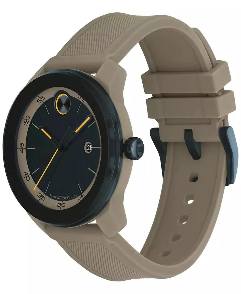 Movado Men's Swiss Bold TR90 Gray Silicone Strap Watch 42mm 2
