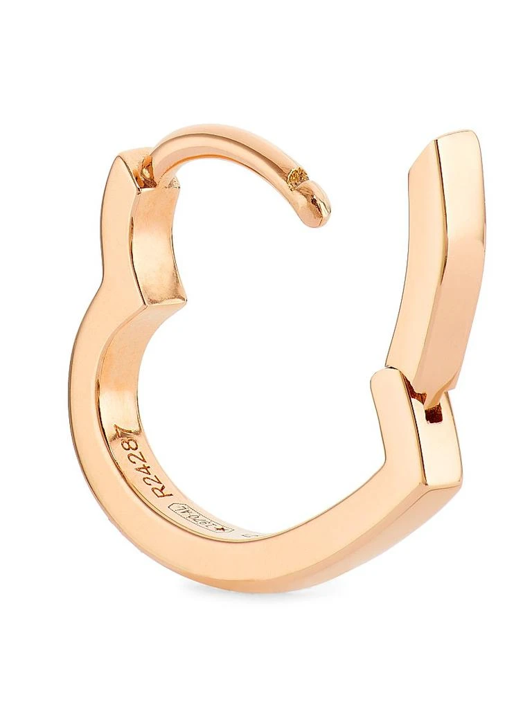 Repossi Antifer 18K Pink Gold Small Heart Hoop Single Earring 3