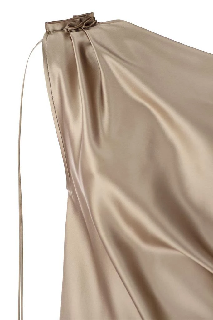 MAX MARA OPERA - SILK SATIN ONE-SHOULDER DRESS 4