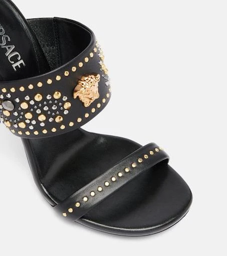 Versace La Medusa 105 studded leather sandals 5