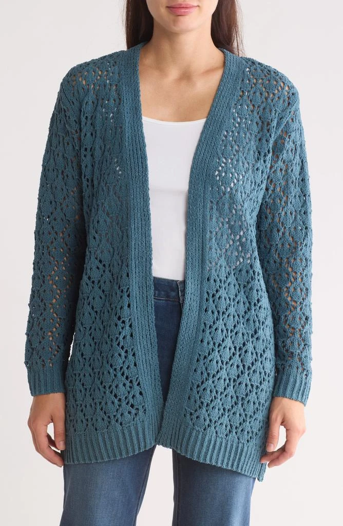 DR2 by Daniel Rainn Chenille Openwork Cardigan 1