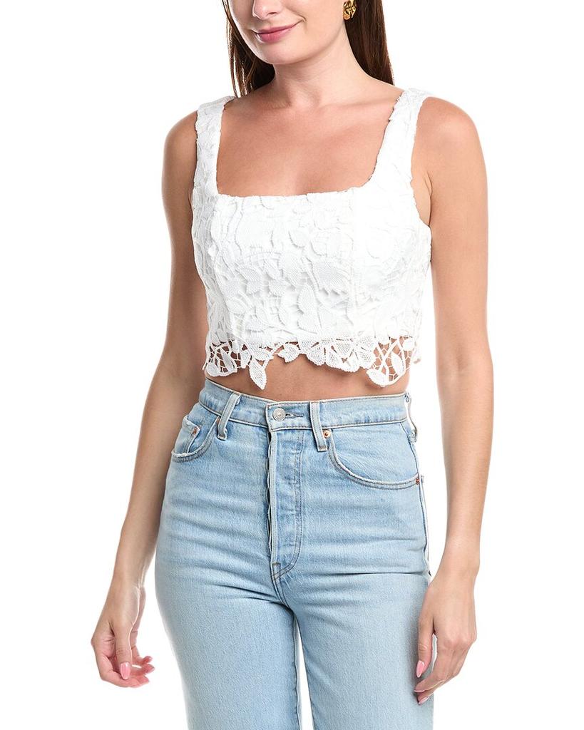 Milly Milly Chay Summer Floral Lace Crop Top