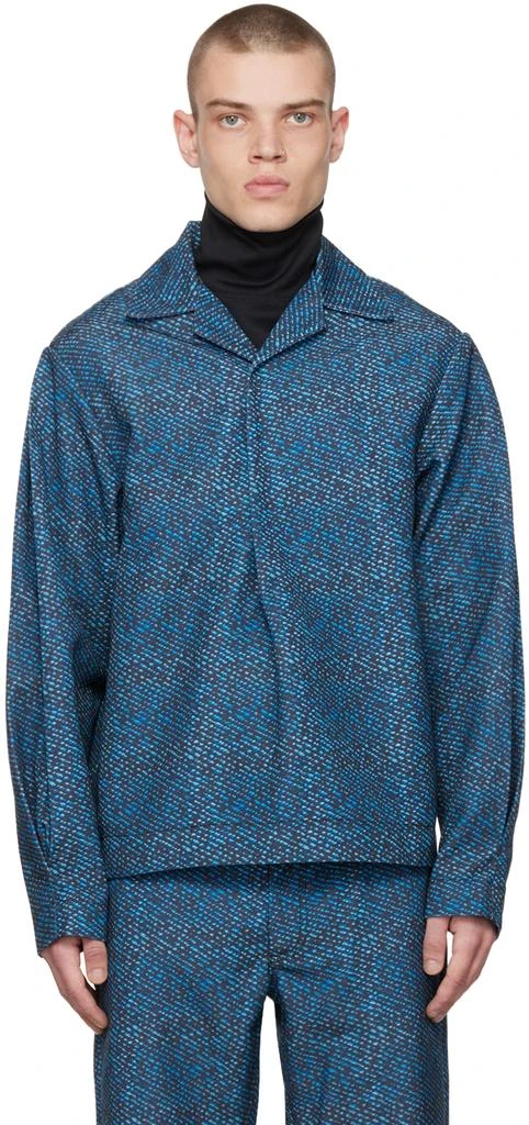 Bianca Saunders Black & Blue Cena Shirt 1