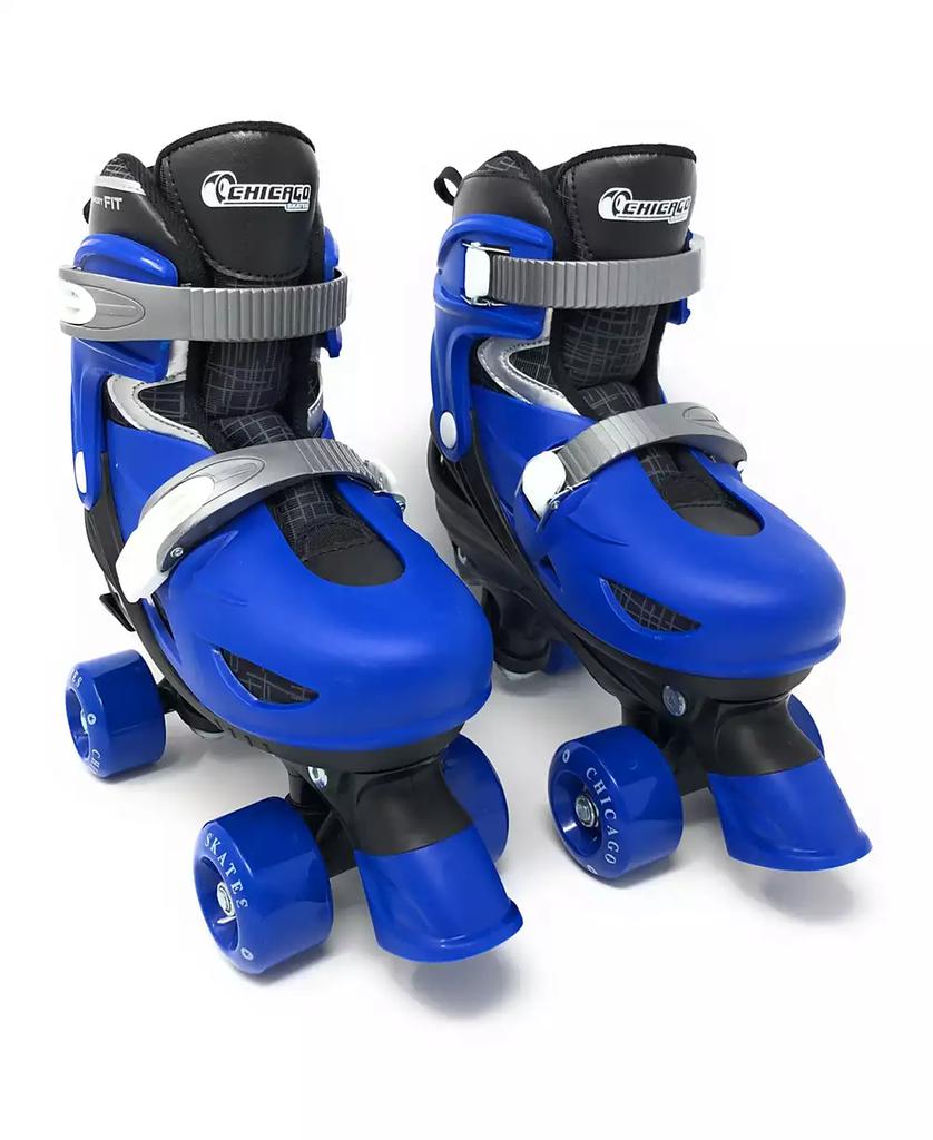 Chicago Skates Chicago Boys Adjustable Quad Roller Skate Set, 7 Pc Set - Size M (1-4)