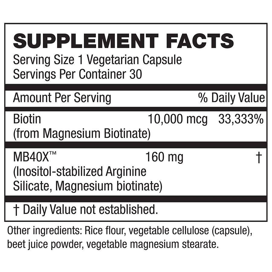 Purity Products MyBiotin Hair, Skin & Nails Formula Vegetarian Capsules 2