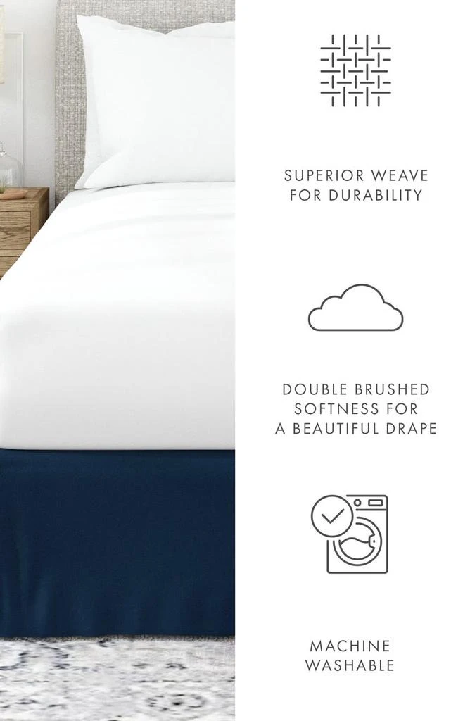 HOMESPUN Premium Pleated Dust Ruffle Bed Skirt 3