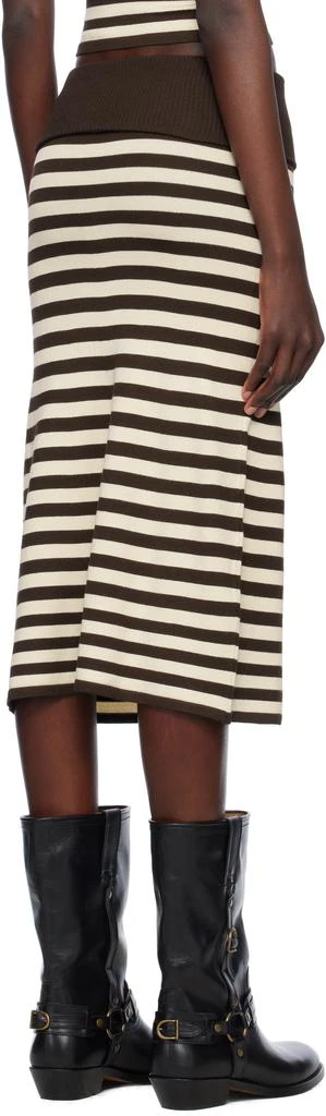 Frankies Bikinis Brown Bella Hadid Edition Tucker Knit Midi Skirt 3