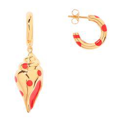 AURELIE BIDERMANN Coral Positano earrings