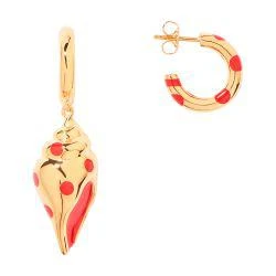 AURELIE BIDERMANN Coral Positano earrings 1