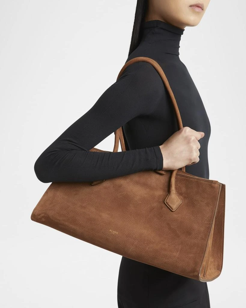 Alaia Le Teckel Tote Bag in Suede and Leather 2