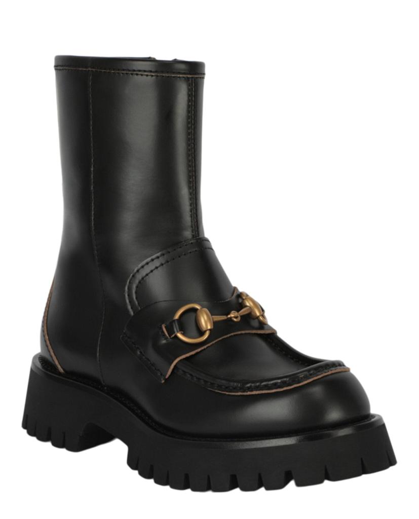 Gucci Horsebit Platform Ankle Boots