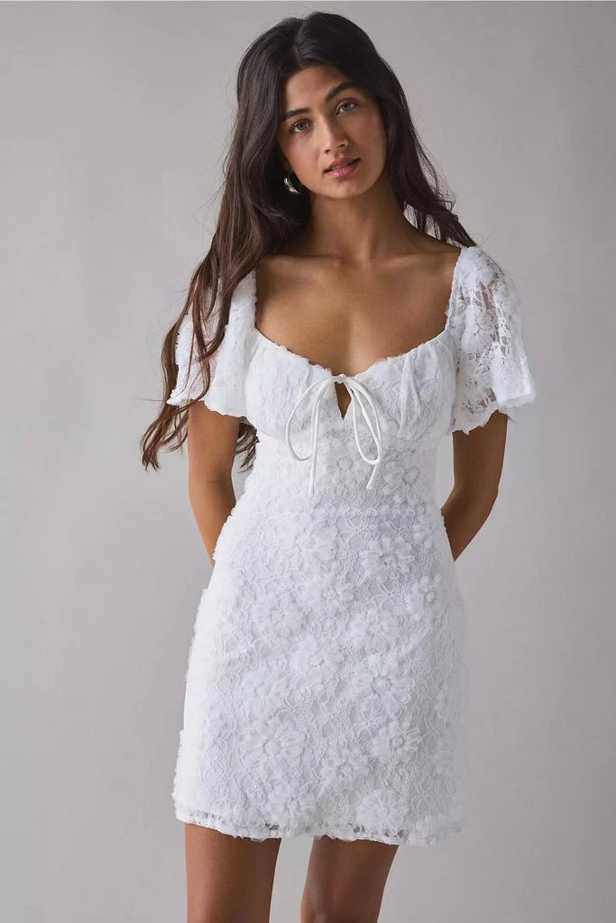 Kiss The Sky Kiss The Sky Textured Floral Mini Dress 4