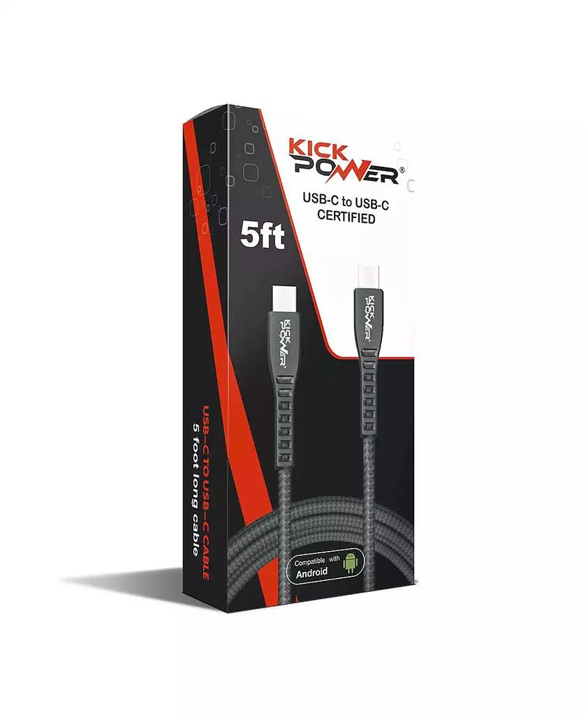 KickPower -USB-C to USB-C Cable (5ft length) 2