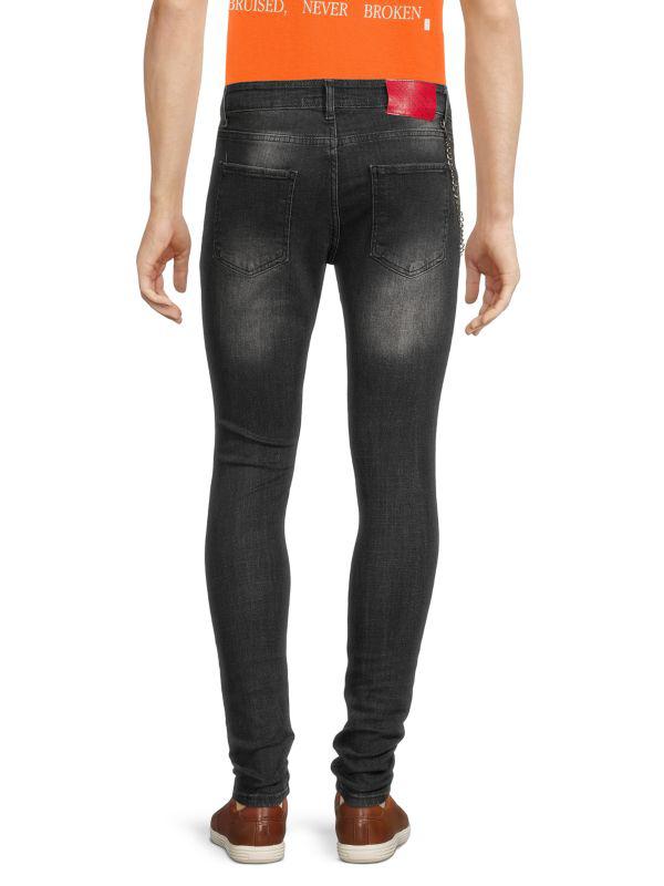 Elie Balleh Skinny Fit Distressed Jeans
