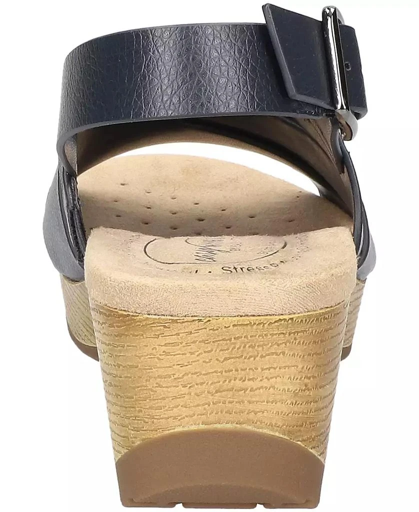 Easy Street Women's Raffey Buckle Slingback Slip Resistant Wedge Sandals 3