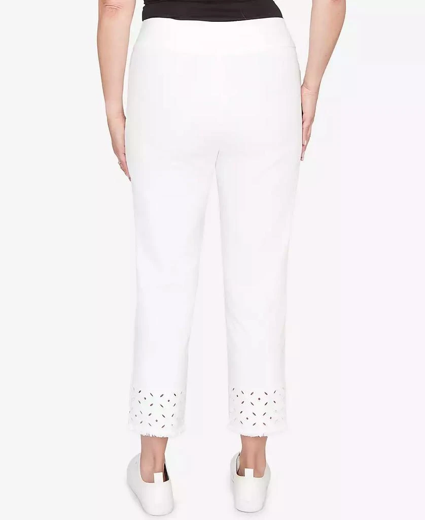 Alfred Dunner Women
s  Mykonos Geometric Embroidered Super Stretch Denim Ankle Pant 5