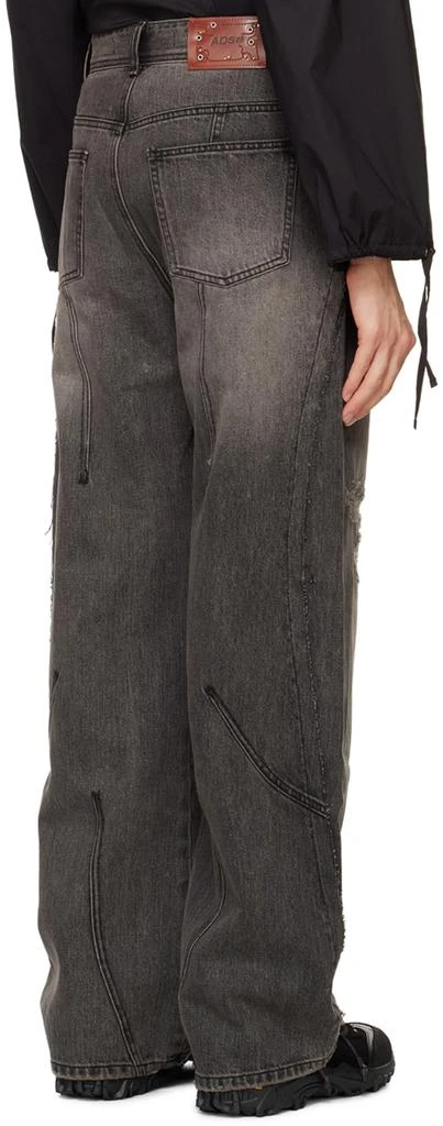 ANDERSSON BELL Black Panel Carpenter Wide-Leg Jeans 3