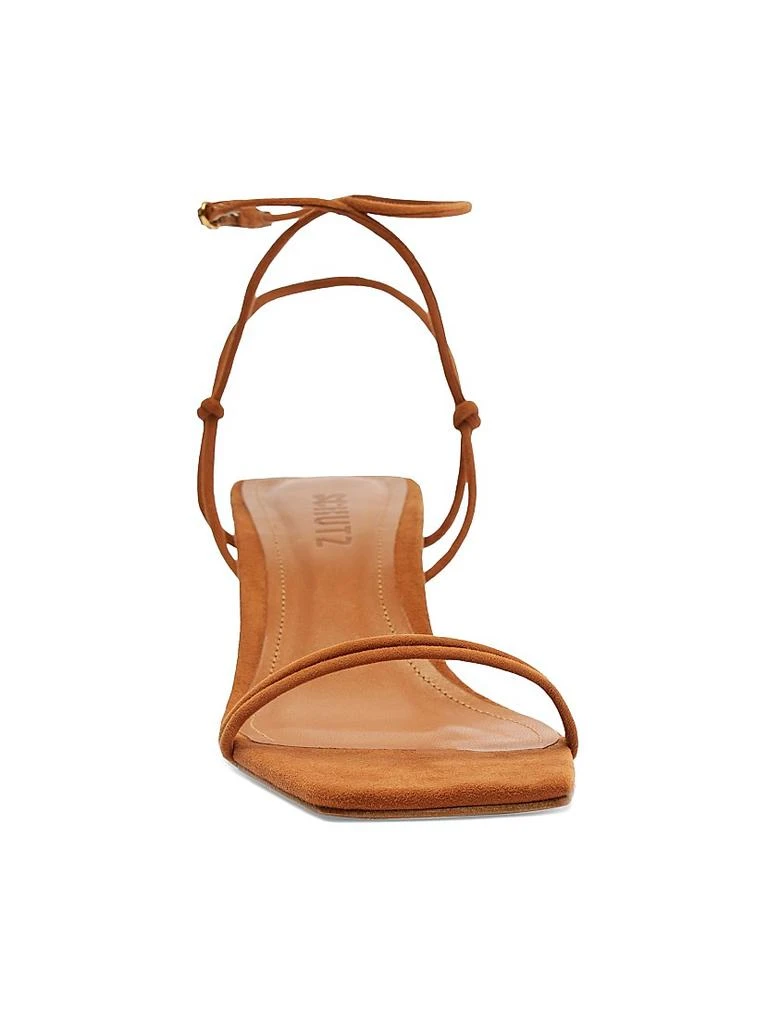 Schutz Pompeii 63MM Suede Block-Heel Sandals 7