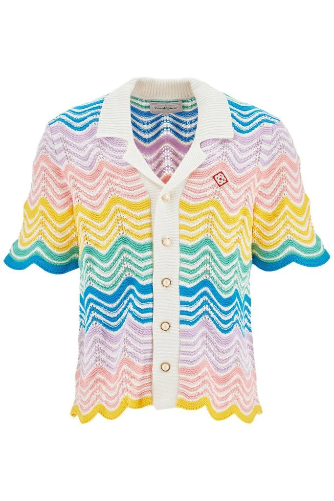 Casablanca gradient wave knit shirt 1