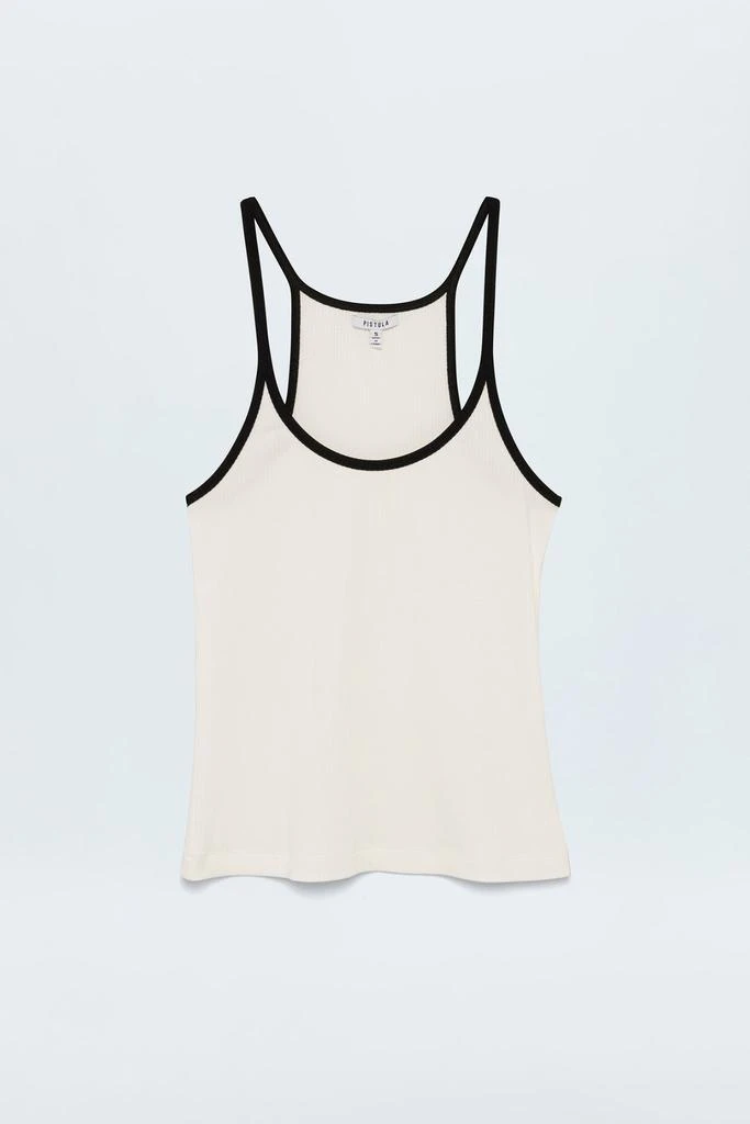 Pistola Denim Paloma Tank - Le Blanc with Noir 6