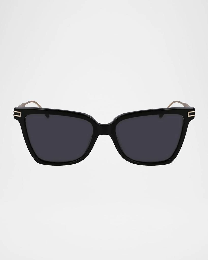 Salvatore Ferragamo Black Cat-Eye Sunglasses with Gold Hardware Salvatore Ferragamo SF 1073S Plastic Womens Cat Eye  main image 4