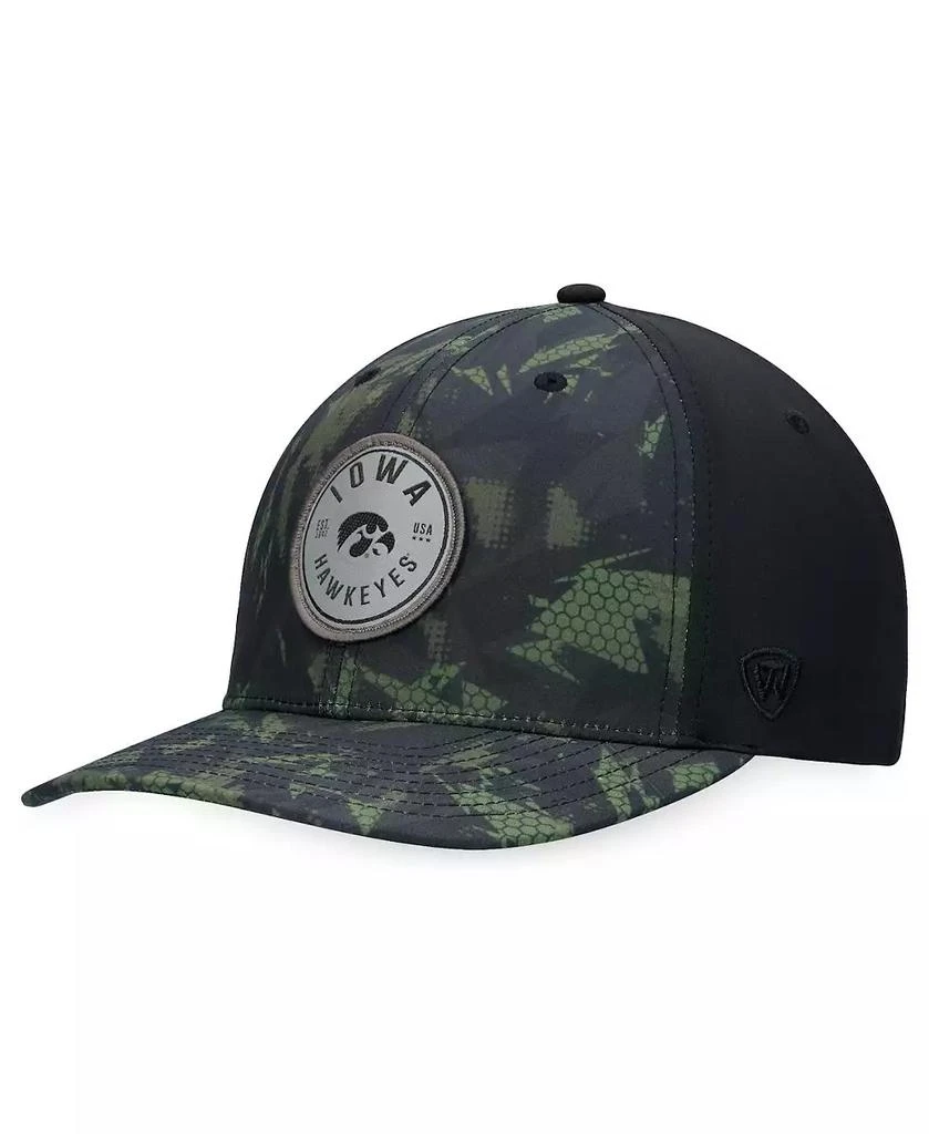 Top of the World Men's Black Iowa Hawkeyes OHT Military-Inspired Appreciation Camo Render Flex Hat 1